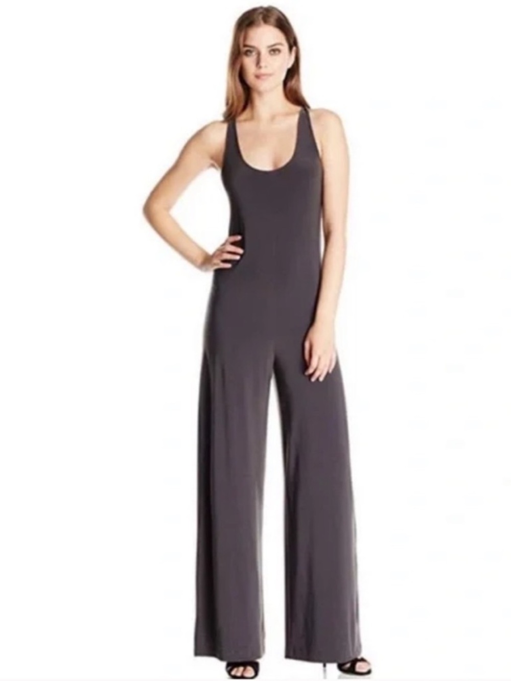Norma Kamali Kamali Kulture Go Crisscross Jumpsuit size S Steel Grey